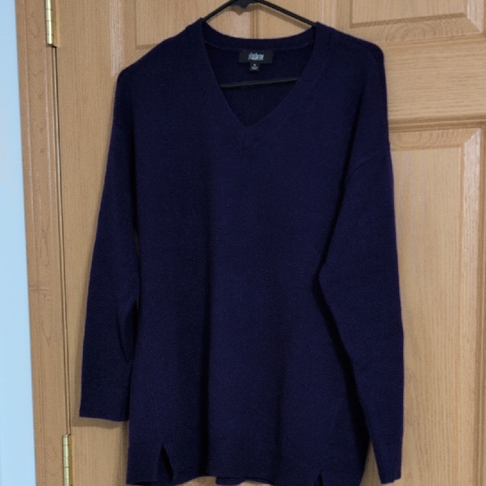 Dillards Slim Factor Purple Crewneck Sweater
